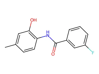 3-fluoro-N-(2-hydroxy-4-methylphenyl)benzamide structure