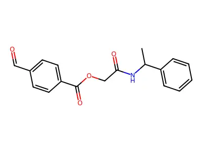 [2-Oxo-2-(1-phenylethylamino)ethyl] 4-formylbenzoate structure