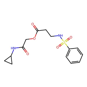 [2-(Cyclopropylamino)-2-oxoethyl] 3-(benzenesulfonamido)propanoate structure