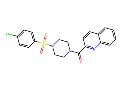 [4-(4-Chlorophenyl)sulfonylpiperazin-1-yl]-quinolin-2-ylmethanone structure