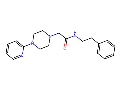 N-(2-phenylethyl)-2-[4-(pyridin-2-yl)piperazin-1-yl]acetamide structure