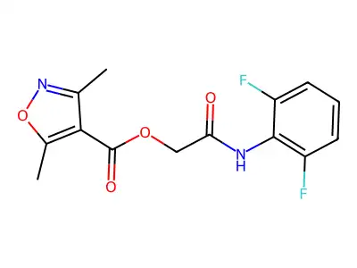 [2-(2,6-Difluoroanilino)-2-oxoethyl] 3,5-dimethyl-1,2-oxazole-4-carboxylate structure