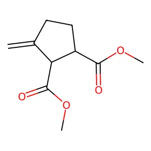 1,2-Cyclopentanedicarboxylic acid, 3-methylene-, dimethyl ester structure