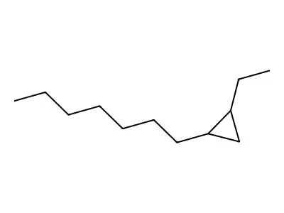 1-Ethyl-2-heptylcyclopropane structure