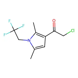 2-chloro-1-(2,5-dimethyl-1-(2,2,2-trifluoroethyl)-1H-pyrrol-3-yl)ethan-1-one structure