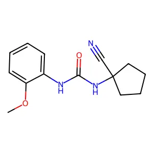 3-(1-Cyanocyclopentyl)-1-(2-methoxyphenyl)urea structure
