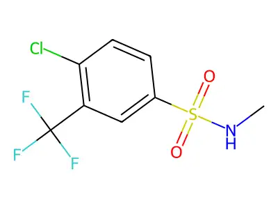 4-chloro-N-methyl-3-(trifluoromethyl)benzene-1-sulfonamide structure