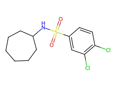 3,4-dichloro-N-cycloheptylbenzenesulfonamide structure