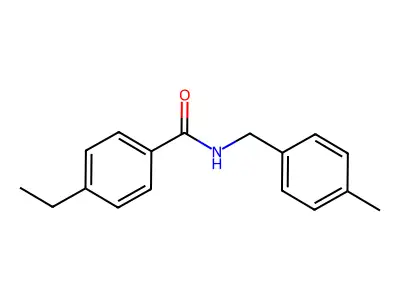 4-ethyl-N-(4-methylbenzyl)benzamide structure