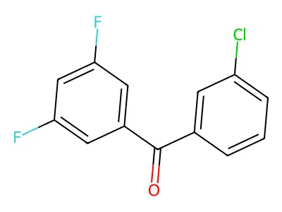 3-Chloro-3',5'-difluorobenzophenone structure