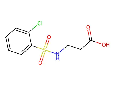 3-(2-Chlorobenzenesulfonamido)propanoic acid structure