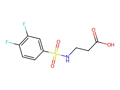 3-(3,4-Difluorobenzenesulfonamido)propanoic acid structure