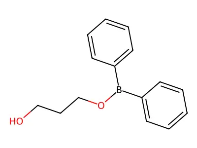 Borinic acid, diphenyl-, 3-hydroxypropyl ester structure