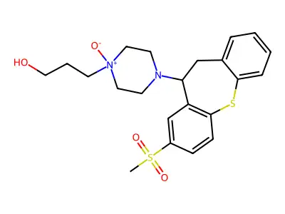 4-(10,11-Dihydro-8-(methylsulfonyl)dibenzo(b,f)thiepin-10-yl)-1-piperazinepropanol 1-oxide structure
