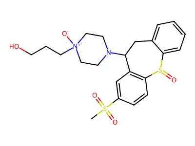1-Piperazinepropanol, 4-(10,11-dihydro-8-(methylsulfonyl)dibenzo(b,f)thiepin-10-yl)-, S,1-dioxide structure