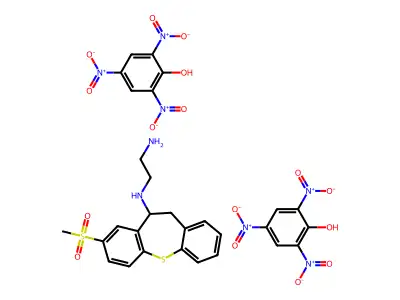 10-(2-Aminoethylamino)-8-methylsulfonyl-10,11-dihydrodibenzo(b,f)thiepin dipicrate structure