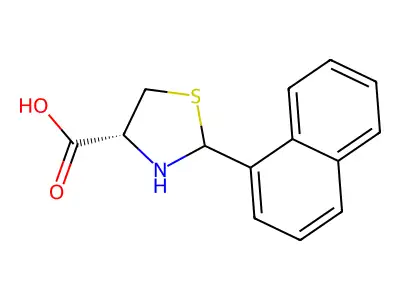 2-(1-Naphthalenyl)-4-thiazolidinecarboxylic acid structure