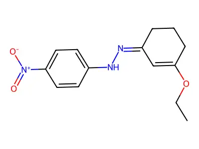 2-Cyclohexen-1-one,3-ethoxy-, 2-(4-nitrophenyl)hydrazone structure