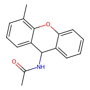 N-(4-methyl-9H-xanthen-9-yl)acetamide structure