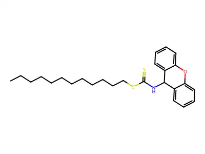Dodecyl 9H-xanthen-9-ylcarbamodithioate structure