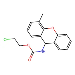 2-chloroethyl N-(4-methyl-9H-xanthen-9-yl)carbamate structure