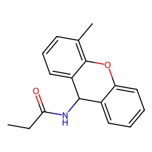 N-(4-methyl-9H-xanthen-9-yl)propanamide structure