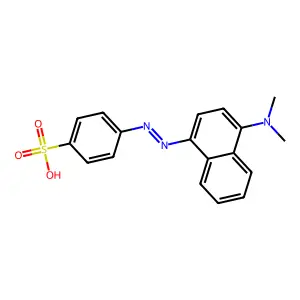 4-{(E)-[4-(Dimethylamino)naphthalen-1-yl]diazenyl}benzene-1-sulfonic acid structure