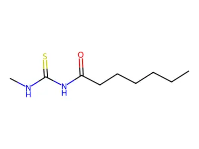 N-(methylcarbamothioyl)heptanamide structure