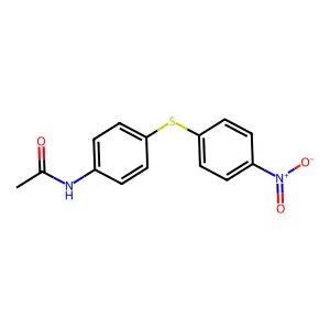 N-(4-((4-Nitrophenyl)thio)phenyl)acetamide structure