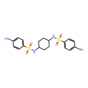 4-amino-N-[4-[(4-aminophenyl)sulfonylamino]cyclohexyl]benzenesulfonamide structure