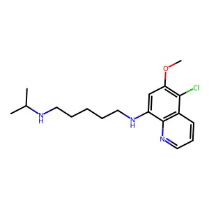N-(5-chloro-6-methoxyquinolin-8-yl)-N'-propan-2-ylpentane-1,5-diamine structure