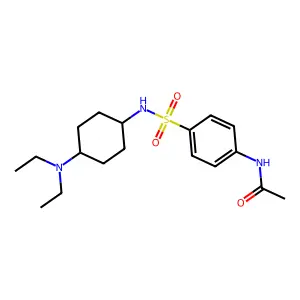Acetamide, N-[4-[[[4-(diethylamino)cyclohexyl]amino]sulfonyl]phenyl]- structure