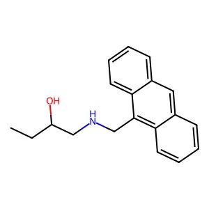 1-(Anthracen-9-ylmethylamino)butan-2-ol structure