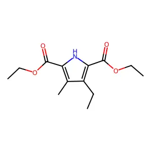 diethyl 3-ethyl-4-methyl-1H-pyrrole-2,5-dicarboxylate structure