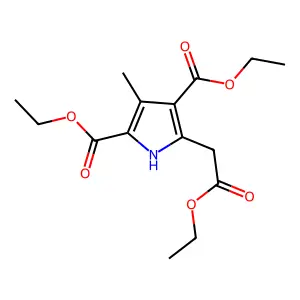 diethyl 5-(2-ethoxy-2-oxoethyl)-3-methyl-1H-pyrrole-2,4-dicarboxylate structure