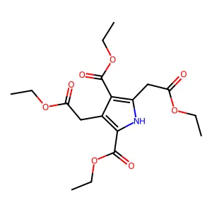 diethyl 3,5-bis(2-ethoxy-2-oxoethyl)-1H-pyrrole-2,4-dicarboxylate structure