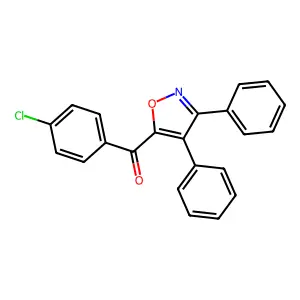 (4-Chlorophenyl)-(3,4-diphenyl-1,2-oxazol-5-yl)methanone structure