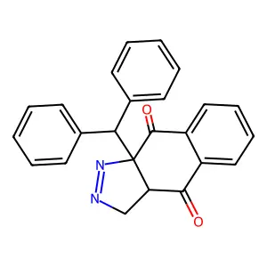 9a-Benzhydryl-3,3a-dihydrobenzo[f]indazole-4,9-dione structure