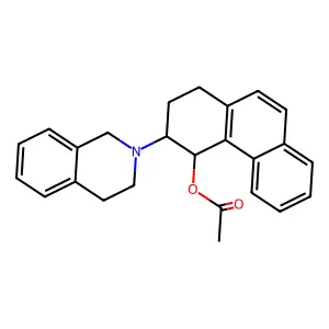 [3-(3,4-dihydro-1H-isoquinolin-2-yl)-1,2,3,4-tetrahydrophenanthren-4-yl] acetate structure