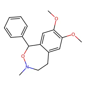 7,8-dimethoxy-3-methyl-1-phenyl-4,5-dihydro-1H-2,3-benzoxazepine structure