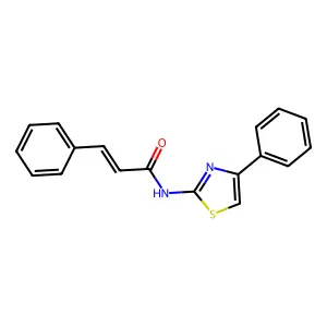 3-phenyl-N-(4-phenyl-1,3-thiazol-2-yl)prop-2-enamide structure