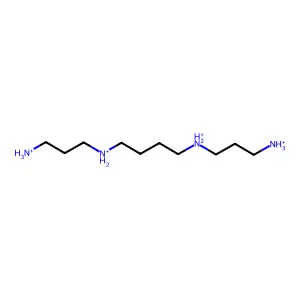 N,N'-bis(3-ammoniopropyl)butane-1,4-diaminium structure