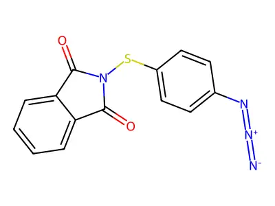 N-((4-azidophenyl)thio)phthalimide structure