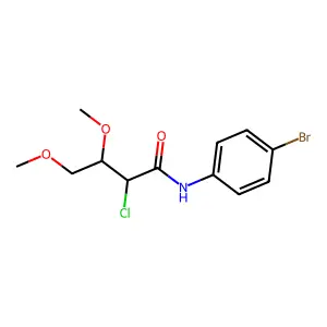 N-(4-bromophenyl)-2-chloro-3,4-dimethoxybutanamide structure