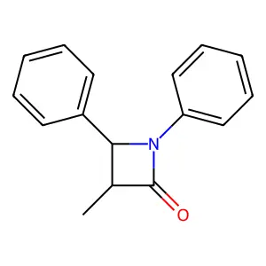 2-Azetidinone, 3-methyl-1,4-diphenyl- structure