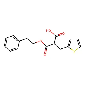 3-Oxo-3-phenethyloxy-2-(thiophen-2-ylmethyl)propanoic acid structure