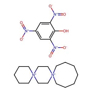 6,9-Diazoniadispiro[5.2.79.26]octadecane;2,4,6-trinitrophenol structure