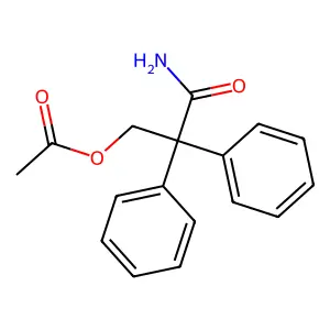 (3-Amino-3-oxo-2,2-diphenylpropyl) acetate structure