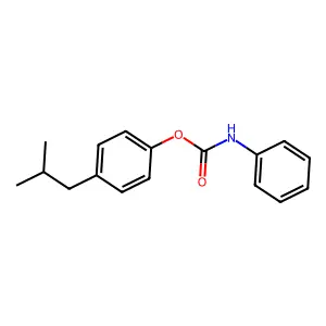 [4-(2-methylpropyl)phenyl] N-phenylcarbamate structure