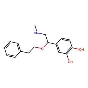 4-[2-(Methylamino)-1-(2-phenylethoxy)ethyl]benzene-1,2-diol structure